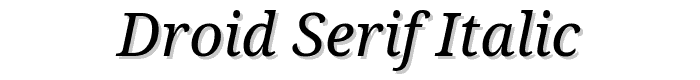 Droid Serif Italic font